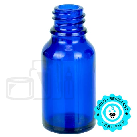 15ml Blue Glass Euro Bottle 18-415 (468/Case)