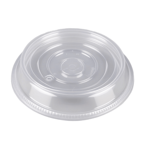 8 oz Clear Plastic Soup / Food Cup Lid - 250/Case
