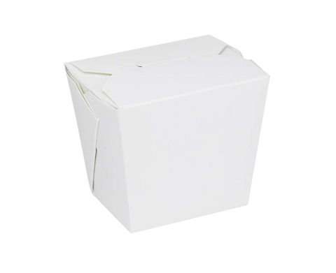 16 oz. White Chinese Microwavable Paper Take Out Containers - (400/Case)