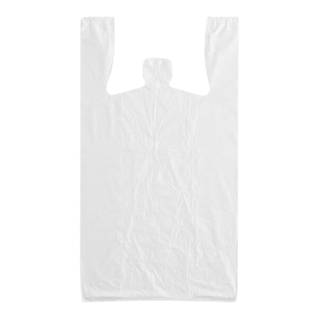 1/6 Standard Size Clear Unprinted Standard-Duty Plastic T-Shirt Bag - (1000/Case)