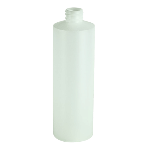 16oz Natural HDPE Plastic Cylinder Round Bottle 24-410 (189/Case)
