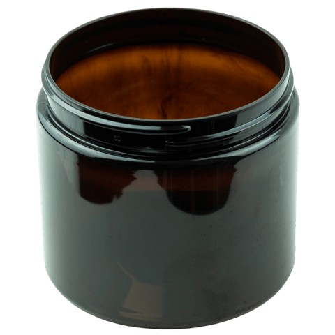 16oz PET Plastic SS Jar Dark Amber 89-400 (Tray Packs)