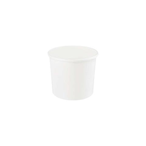 16 oz White Double Poly-Coated Paper Food Cup - (1000/Case)