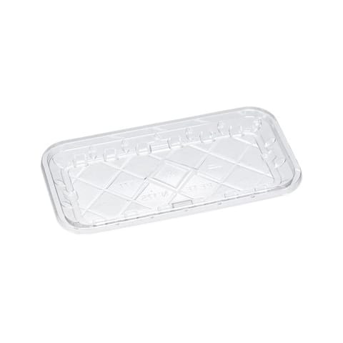 #17S Clear PET Plastic Meat Tray, 8 3/8" × 4 7/16" × 9/16" - (500/Case)