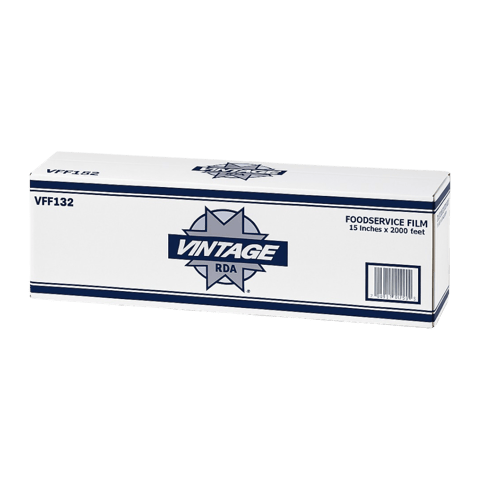 18" x 2000' Heavy Duty Foodservice Cling Film with Serrated Cutter - (1 Roll)