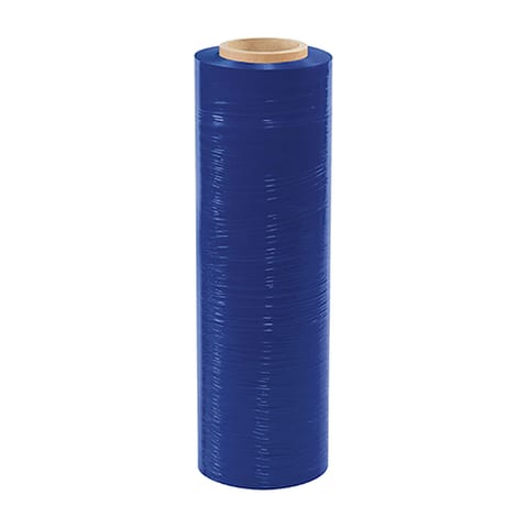 18" x 59 Gauge x 1500' Blue Color-Tinted Hand Stretch Film