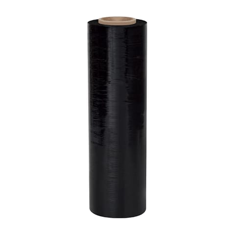 18" x 59 Gauge x 1500' Opaque Black Hand Stretch Film