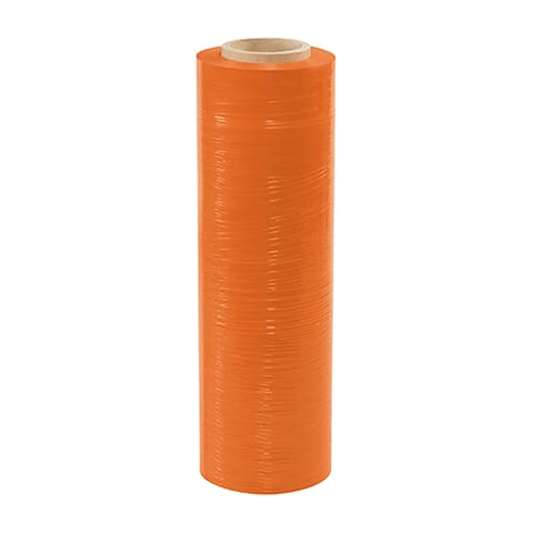 18" x 59 Gauge x 1500' Orange Color-Tinted Hand Stretch Film