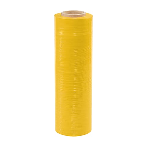 18" x 80 Gauge x 1500' Yellow Cast Hand Stretch Film
