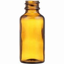 1 oz Boston Round amber Glass 20-400