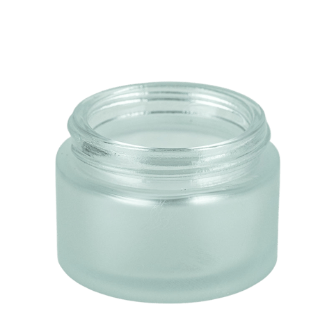 1oz Frosted Clear Glass Jar 48-400 (180/Case)