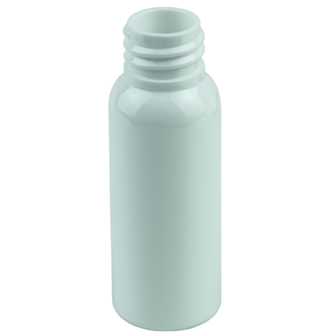 1oz White Cosmo Round PET Plastic Bottle 20-410 (1300/Case)