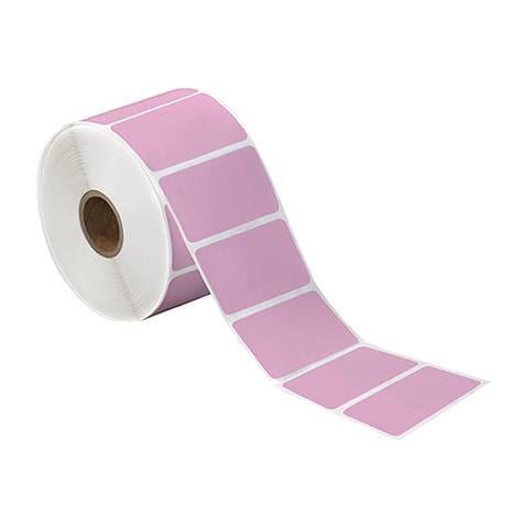 2 1/4 x 1 1/4" Pink Desktop Direct Thermal Label