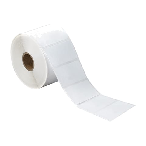 2 1/4 x 1 1/4" White Removable Direct Desktop Thermal Labels