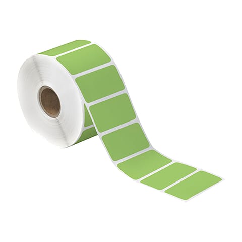 2 x 1" Green Desktop Direct Thermal Label