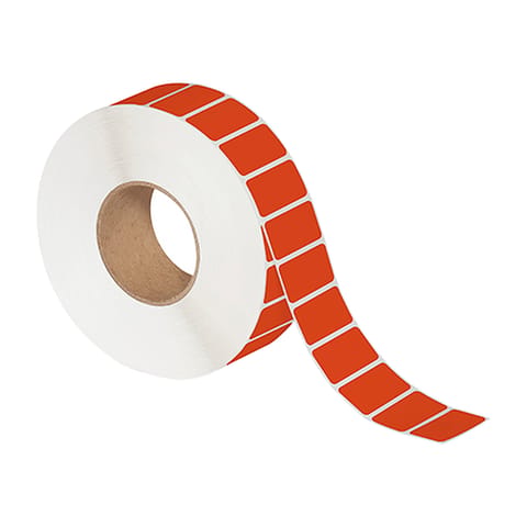 2 x 1" Red Direct Thermal Labels