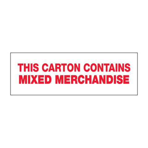 2" x 110 yds. - "Mixed Merchandise" (6 Pack) Messaged Carton Sealing Tape – 2.2 Mil