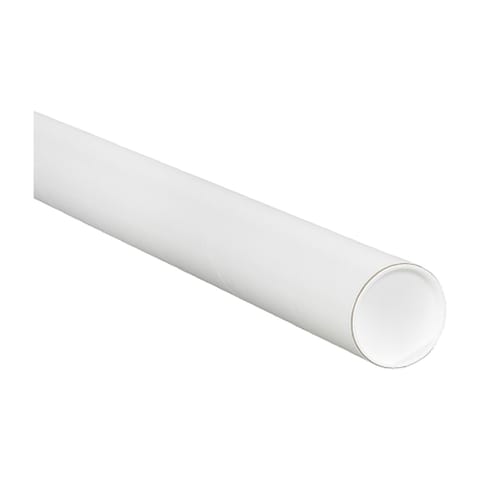 2 x 18" White Tubes with Caps