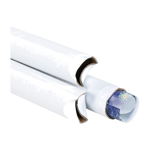 2 x 24" White Crimped End Tubes