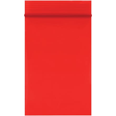 2 x 3" - 2 Mil Red Reclosable Poly Bags