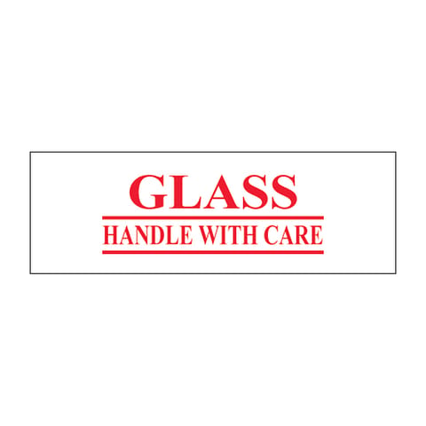 2" x 55 yds. - "Glass - Handle With Care" (18 Pack) Messaged Carton Sealing Tape – 2.2 Mil