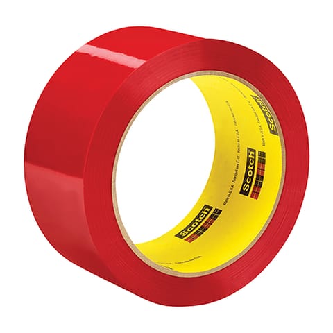 2" x 55 yds. Red (6 Pack) Scotch® Box Sealing Tape 373 – 2.5 Mil