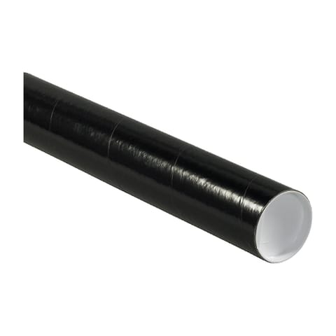 2 x 6" Black Tubes with Caps