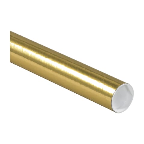 2 x 9" Gold Tubes with Caps