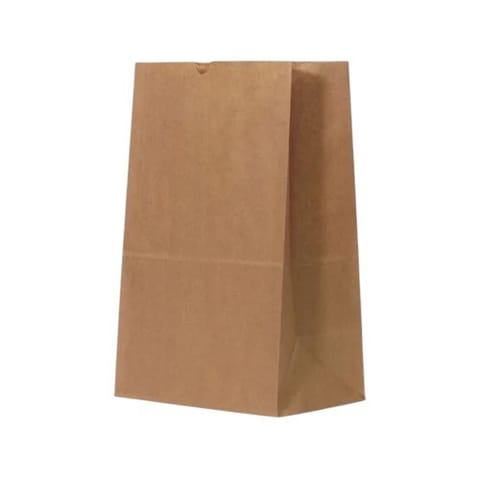 20# Kraft Paper Grocery Bag, 13 4/5" x 8 7/10" x 5 9/10" - (400/Case)