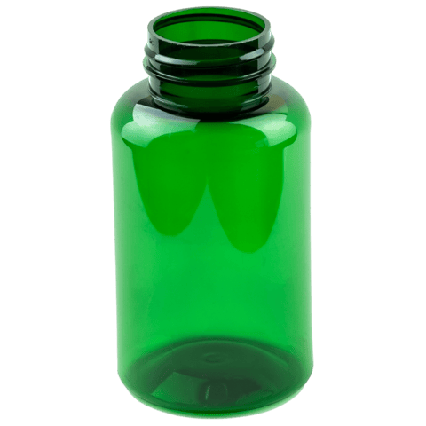 200cc Green PET Plastic Packer Bottle 38-400 (290/Case)