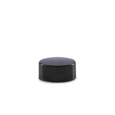 22-400 Black PP Cap with Polycone Liner (Fits 4 oz)