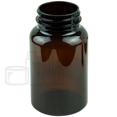 225cc Light Amber PET Plastic Packer Bottle 45-400 (335/Case)