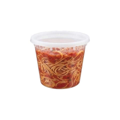 24 oz Clear PP Plastic Round Deli Container with Airtight Lid - (240/Case)