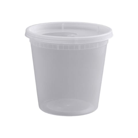 24 oz Translucent Deli Container with Lid - (150/Case)