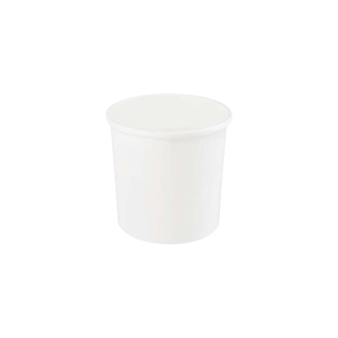 24 oz White Double Poly-Coated Paper Food Cup - (500/Case)