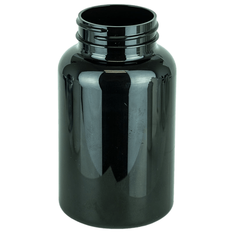 250cc Dark Amber PET Plastic Packer Bottle 45-400 (300/Case)
