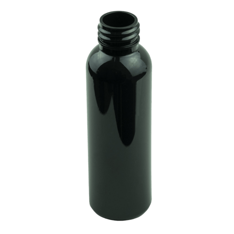 2oz Black Cosmo Round PET Plastic Bottle 20-410 (1230/Case)
