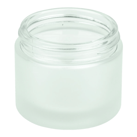 2oz Frosted Clear Glass Jar 53-400 (144/Case)