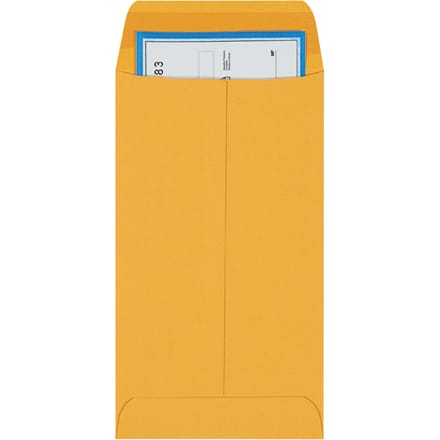 3 3/8 x 6" Kraft Gummed Envelopes