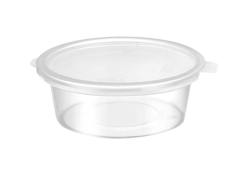 3 oz. Clear Plastic Portion Cups / Souffle Cups with Lids - (1000/Case)