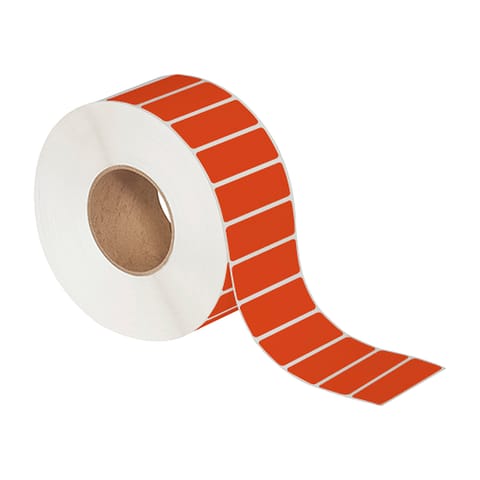 3 x 1" Red Direct Thermal Labels
