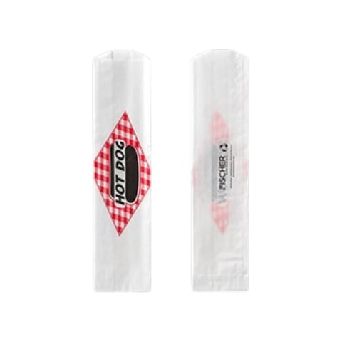 3″ x 2″ x 12″ White Paper Hot Dog Bag, Grease-Resistant - (2000/Case) 705