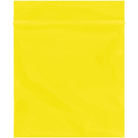 3 x 3" - 2 Mil Yellow Reclosable Poly Bags