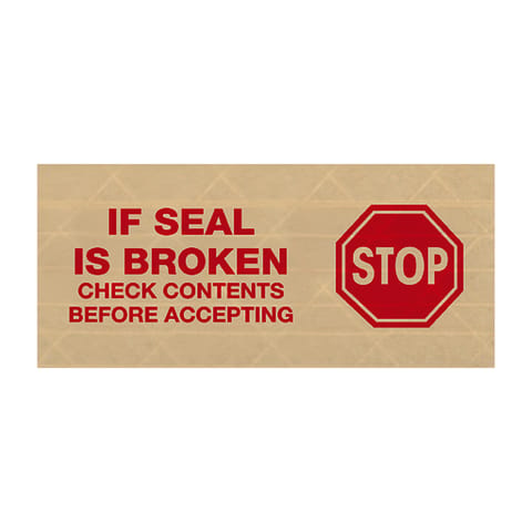 3" x 450' "Stop" Messaged Reinforced Water Activated Tape