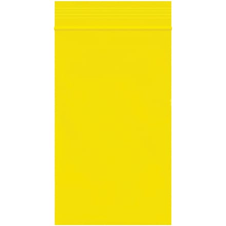 3 x 5" - 2 Mil Yellow Reclosable Poly Bags