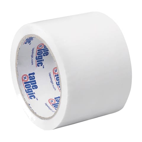 3" x 55 yds. White Carton Sealing Tape – 2.2 Mil