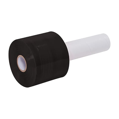 3" x 80 Gauge x 1000' Black Extended Core Bundling Film
