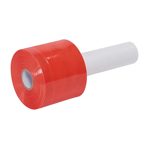 3" x 80 Gauge x 1000' Red Extended Core Bundling Film