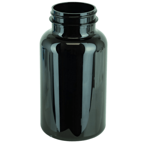 300cc Dark Amber PET Plastic Packer Bottle 45-400 (240/Case)