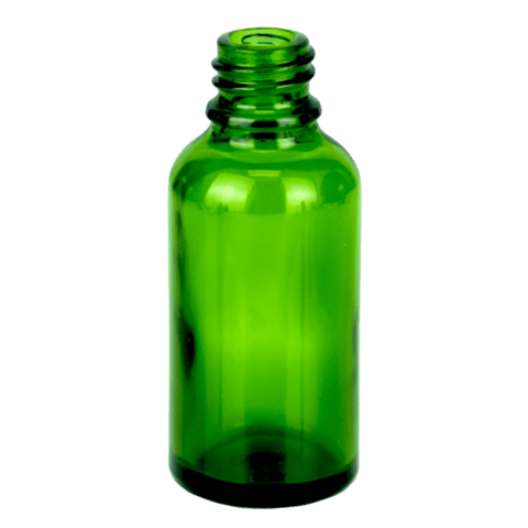 30ml Green Glass Euro Round Bottle 18-415 (330/Case)